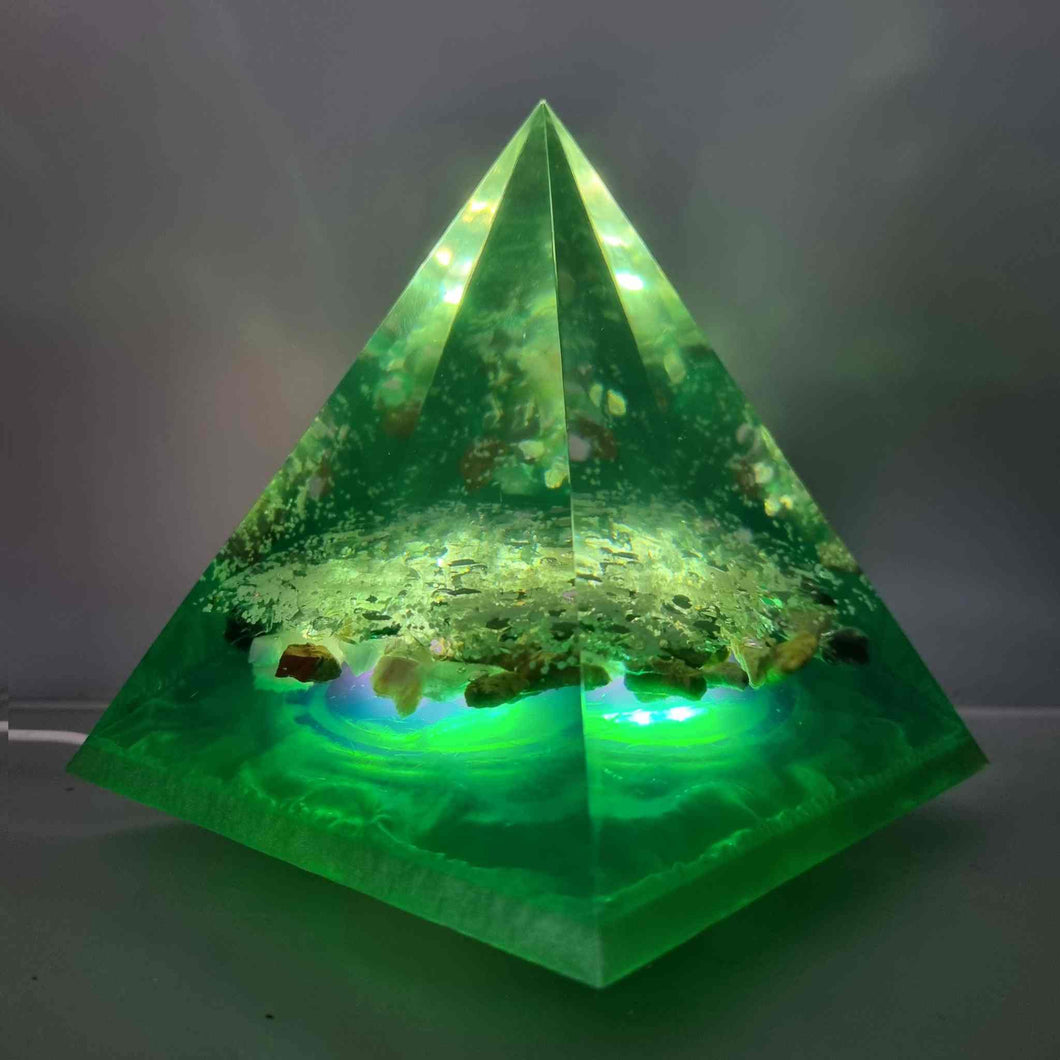 Pyramid Green Night Light