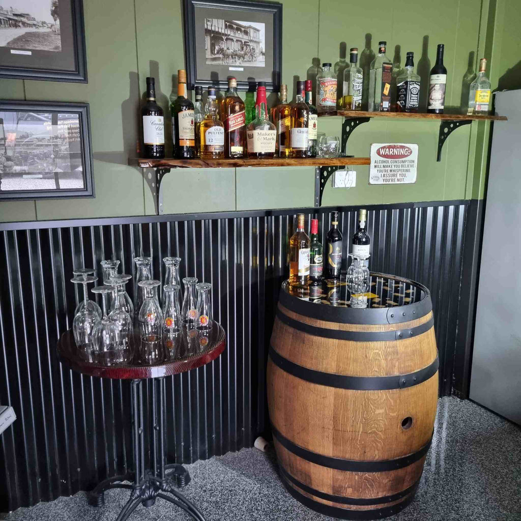 Wine-Barrel Cocktail Cabinet